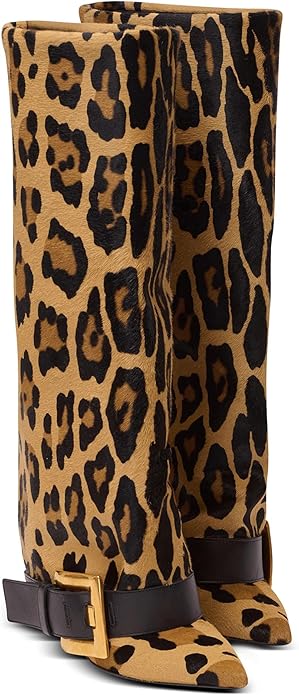 Botas de pantorrilla ancha para mujer, botas de tacón alto con puntera puntiaguda, cómodas, elegantes, para otoño e invierno, botas altas hasta la rodilla