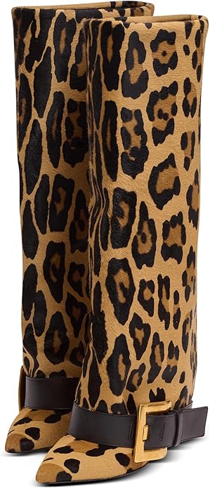 Botas de pantorrilla ancha para mujer, botas de tacón alto con puntera puntiaguda, cómodas, elegantes, para otoño e invierno, botas altas hasta la rodilla